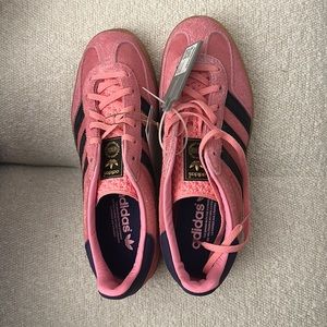 Adidas, Brand new NWT never worn sold out pink gazelle sneakers. Size 38.5.